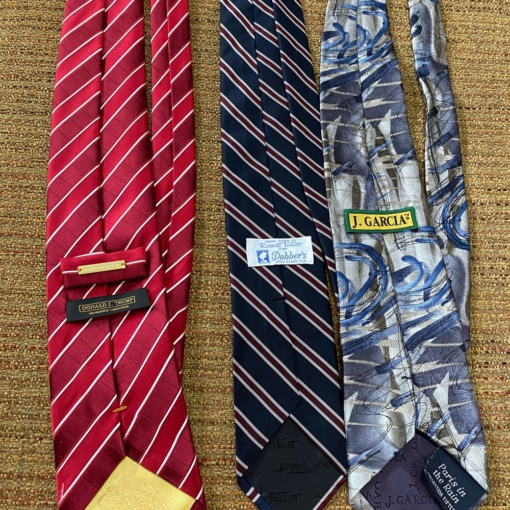 3 Collectible Men’s Ties: Donald J. Trump, J.Garcia, vintage Robert Talbott. - Picture 2 of 7